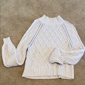 Cream cable knit sweater